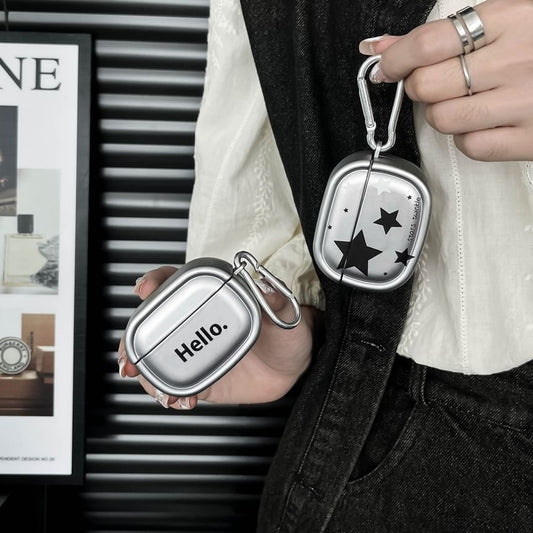 Metallic Star AirPods / Pro Earphone Case Skin With Charm