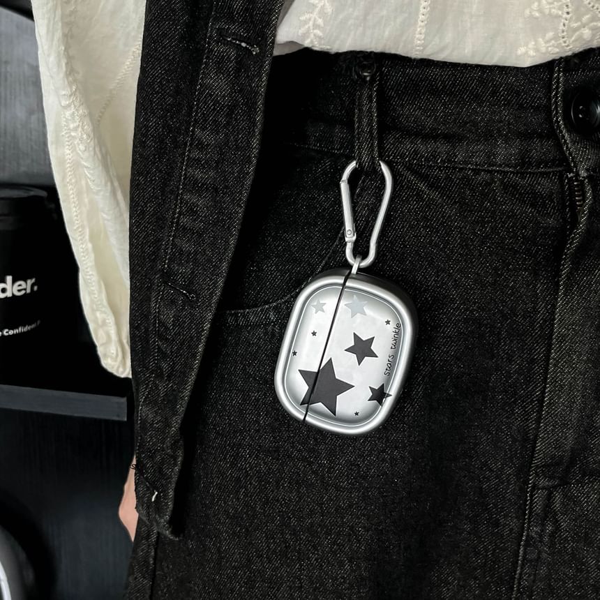 Metallic Star AirPods / Pro Earphone Case Skin With Charm