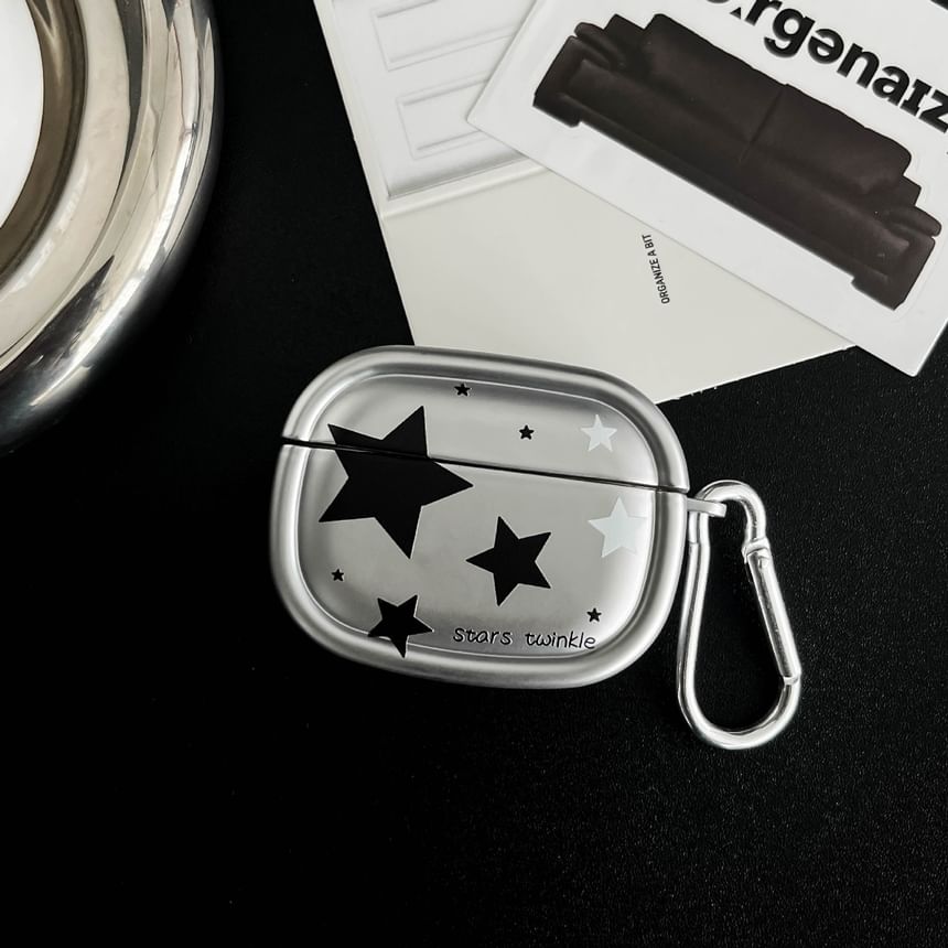 Metallic Star AirPods / Pro Earphone Case Skin With Charm