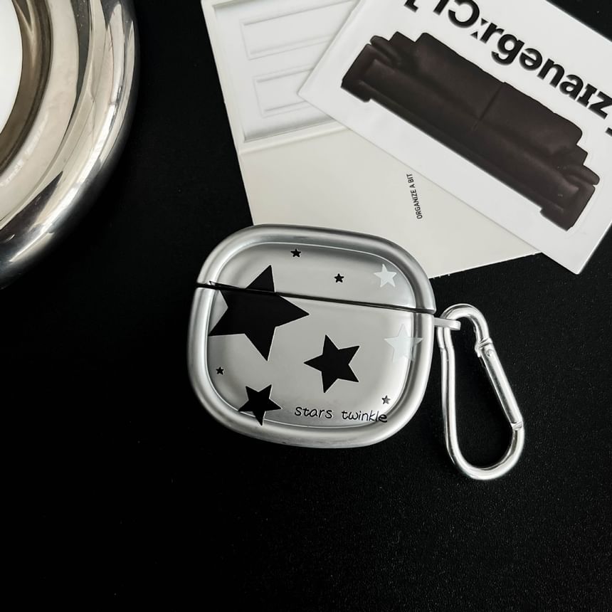 Metallic Star AirPods / Pro Earphone Case Skin With Charm