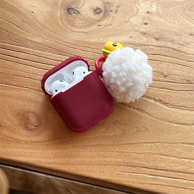 Plain Bell Pom Pom AirPods / Pro Earphone Case Skin