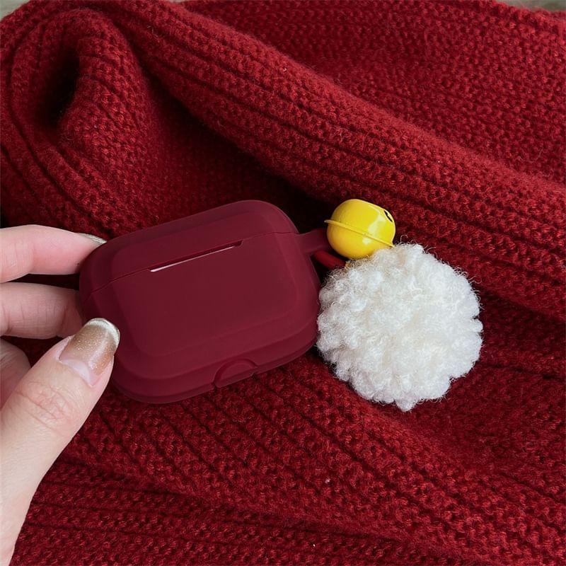 Plain Bell Pom Pom AirPods / Pro Earphone Case Skin