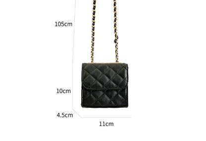 Flap Strap Chain Quilted Bag Crossbody