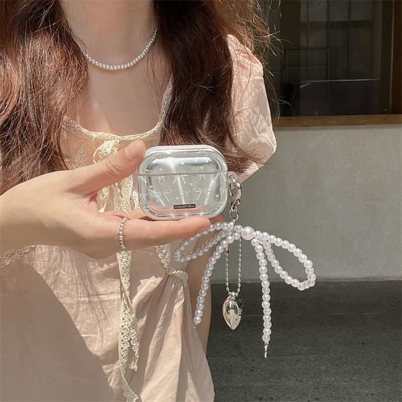 Bow Faux Pearl AirPods / Pro Earphone Case Skin