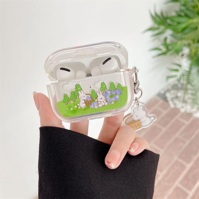Rabbit Print AirPods Earphone Case Skin