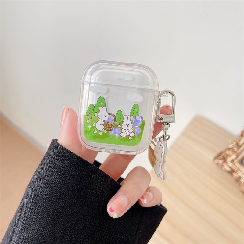 Rabbit Print AirPods Earphone Case Skin