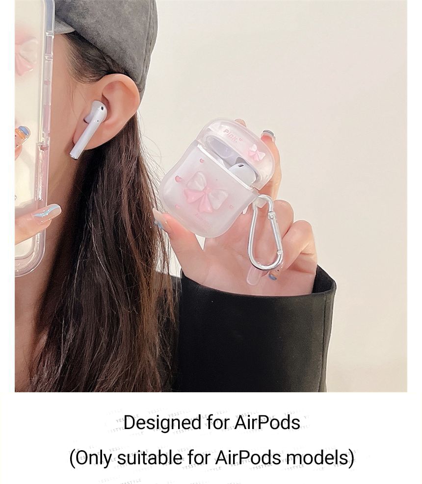 Bow Print AirPods Earphone Case Skin