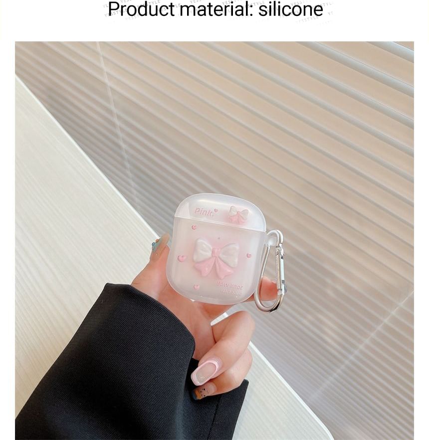 Bow Print AirPods Earphone Case Skin