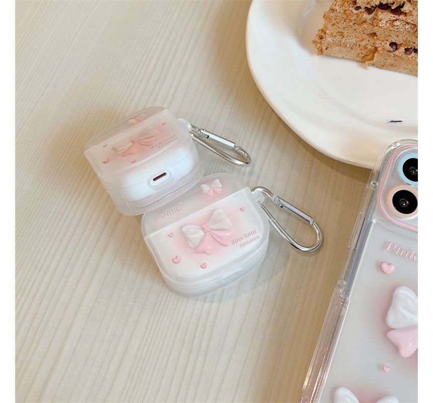 Bow Print AirPods Earphone Case Skin