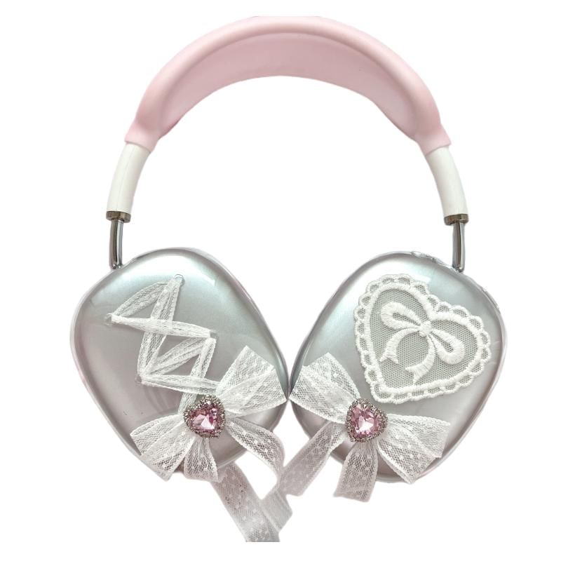 Heart Lace Ribbon AirPods Max Earphone Case Skin