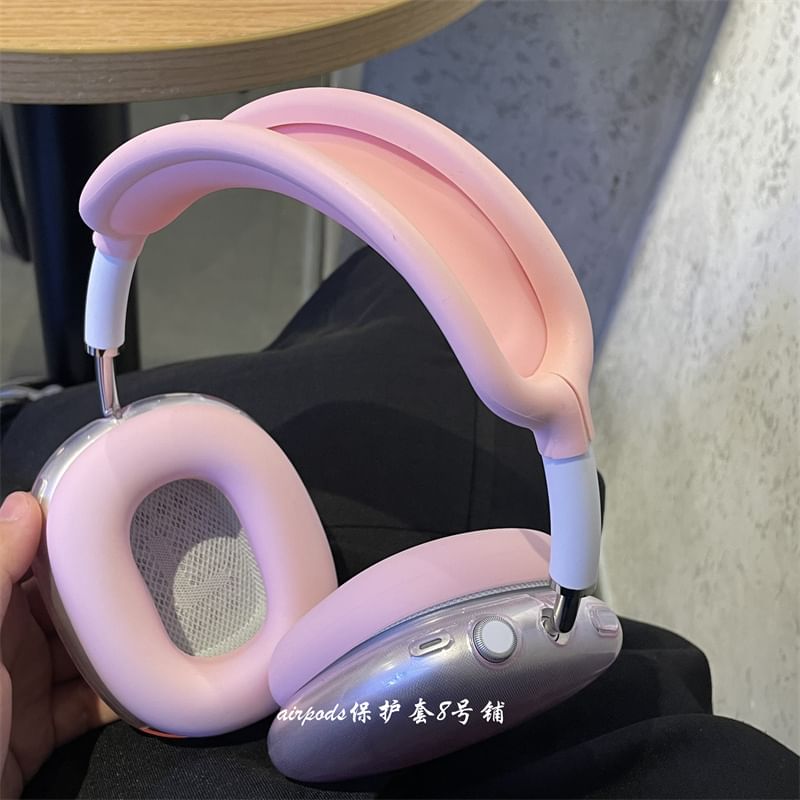 Transparent AirPods Max Earphone Case Skin / Silicone Headband Cover / Earpiece Cover / Set