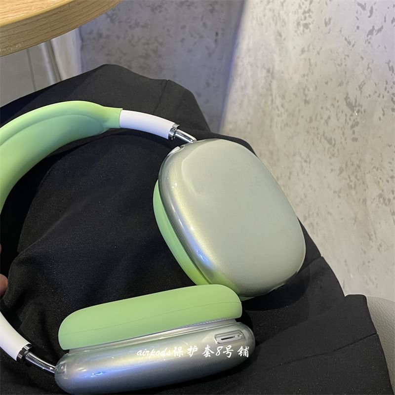 Transparent AirPods Max Earphone Case Skin / Silicone Headband Cover / Earpiece Cover / Set