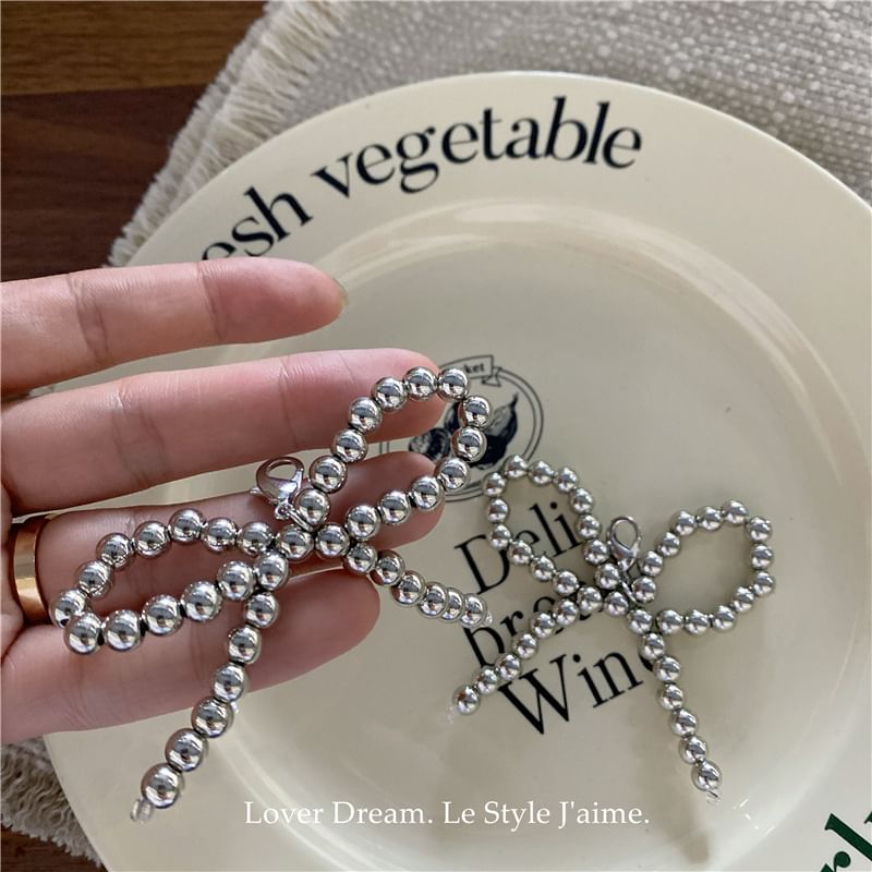 Set of 2: Beaded Bow Shoe Charm