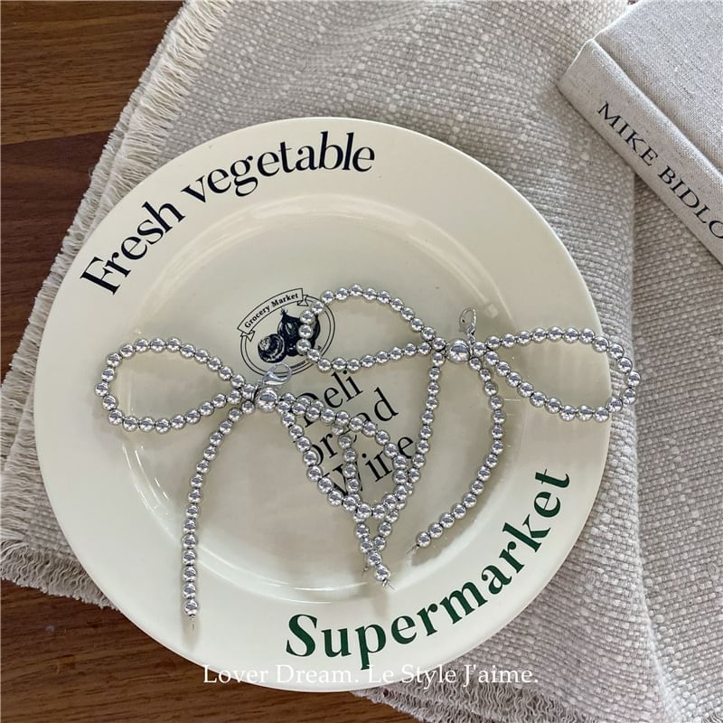 Set of 2: Beaded Bow Shoe Charm