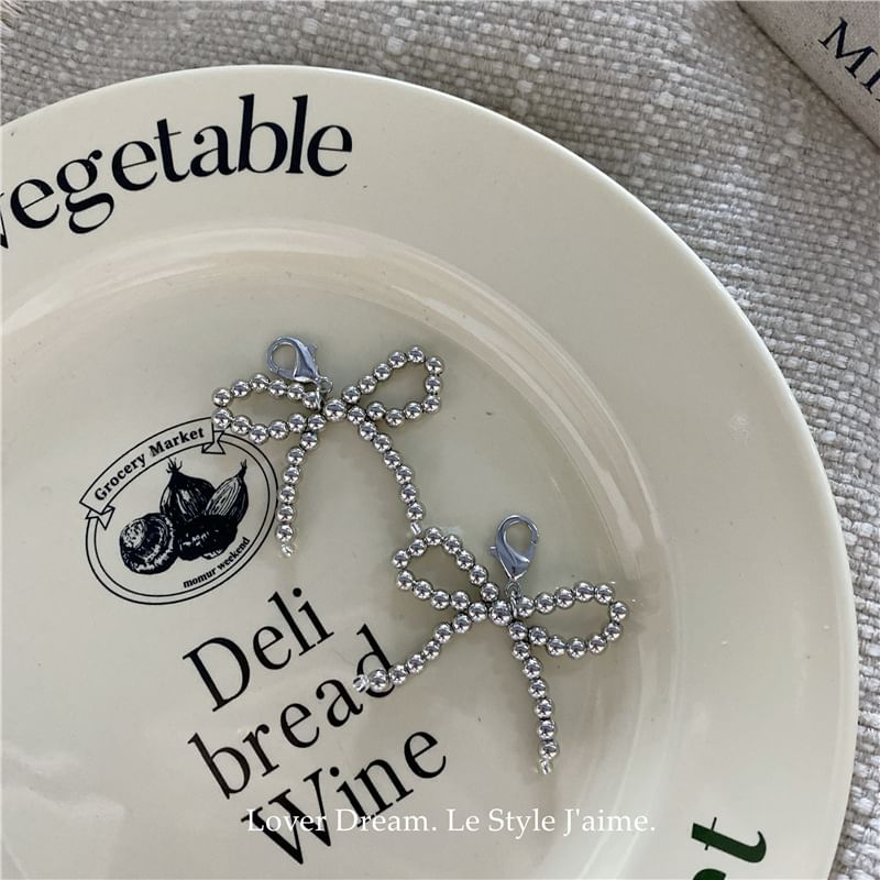 Set of 2: Beaded Bow Shoe Charm