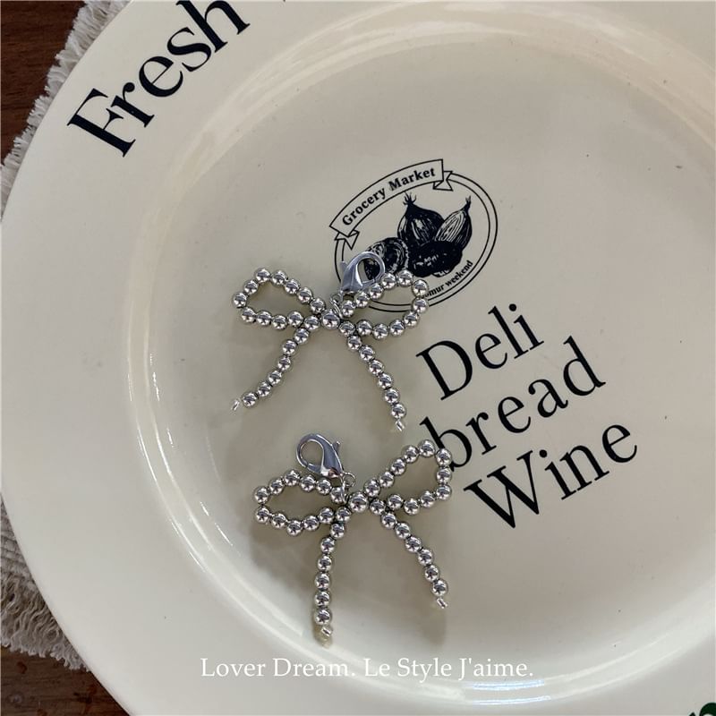 Set of 2: Beaded Bow Shoe Charm