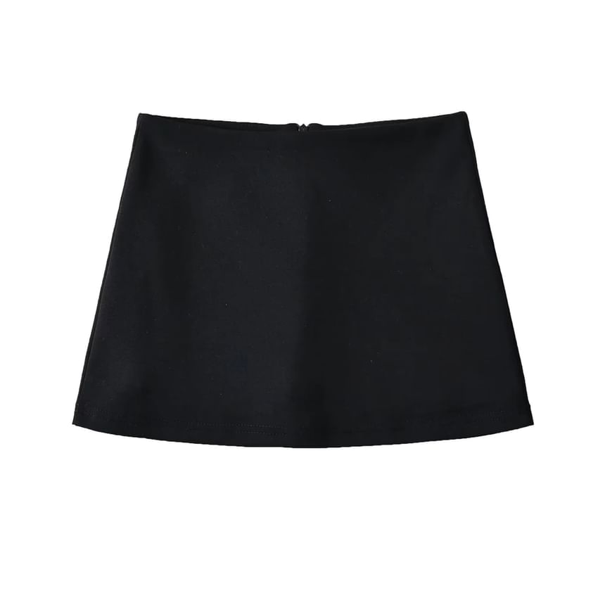 Sleek Solid Pencil Skirt with Mid Waist