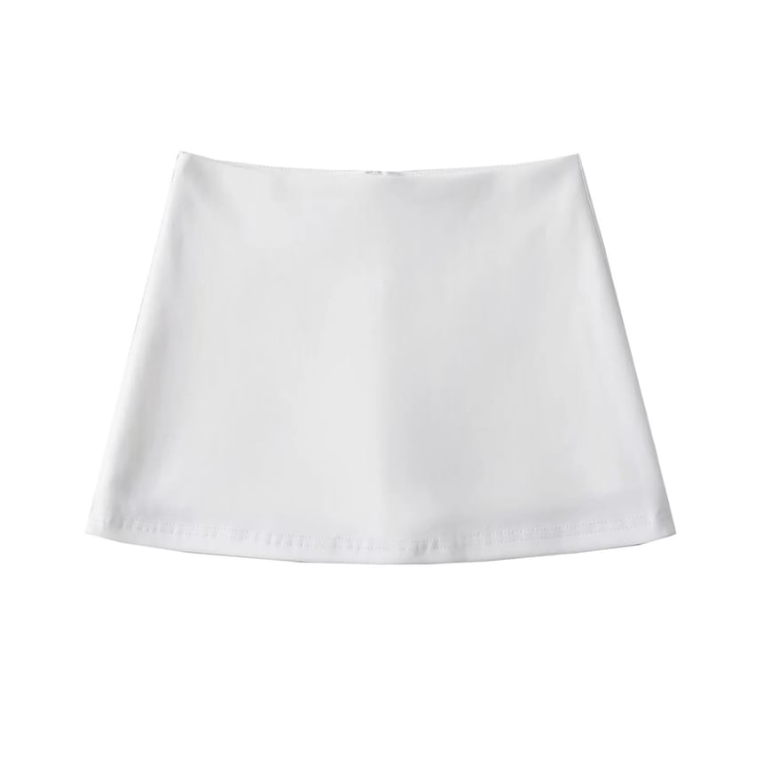 Sleek Solid Pencil Skirt with Mid Waist