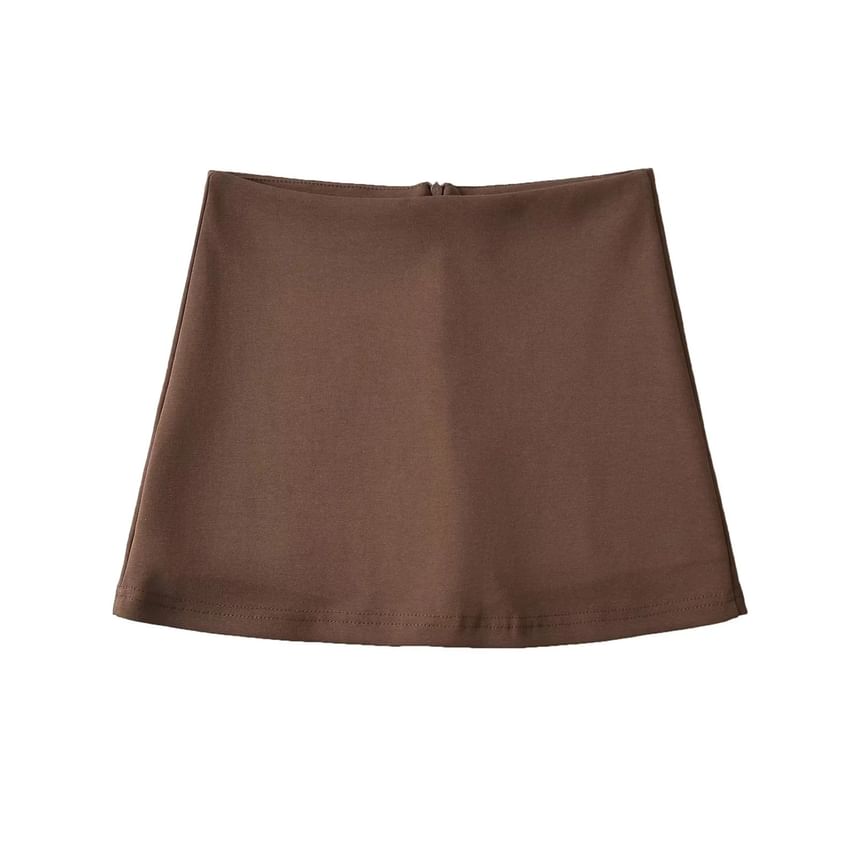 Sleek Solid Pencil Skirt with Mid Waist