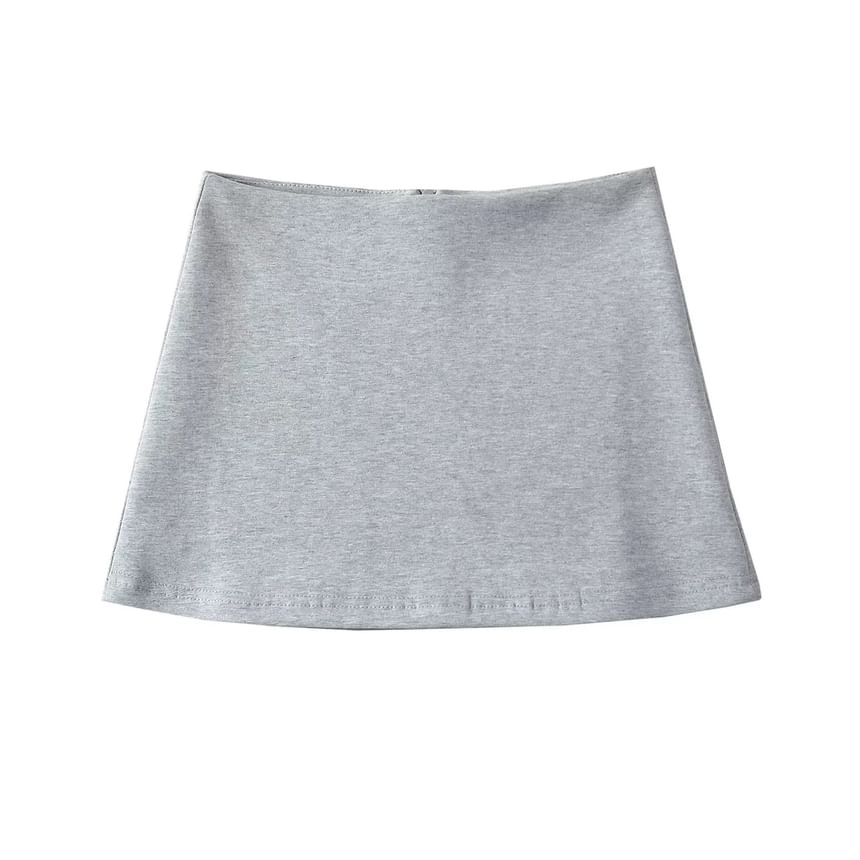 Sleek Solid Pencil Skirt with Mid Waist