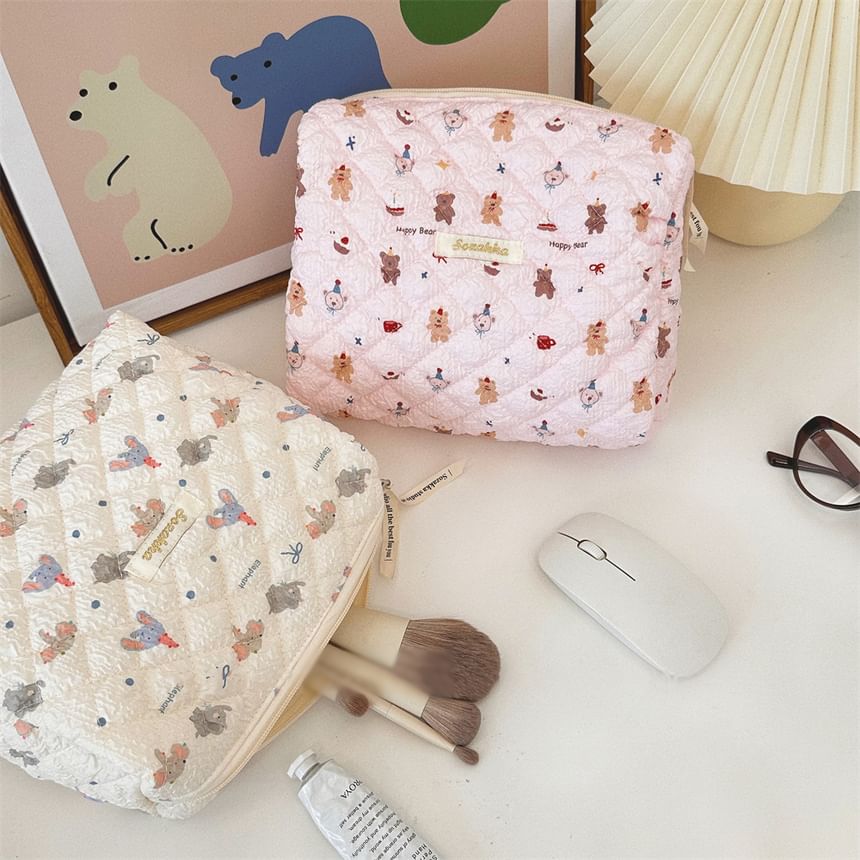 Animal Fabric Makeup Bag / Pencil Case