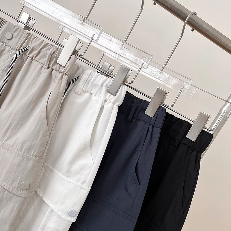 Cargo Mini Flared Skirt with Drawstring Waist
