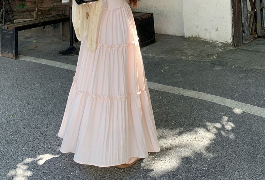 Maxi A-Line Dress & Cardigan Set