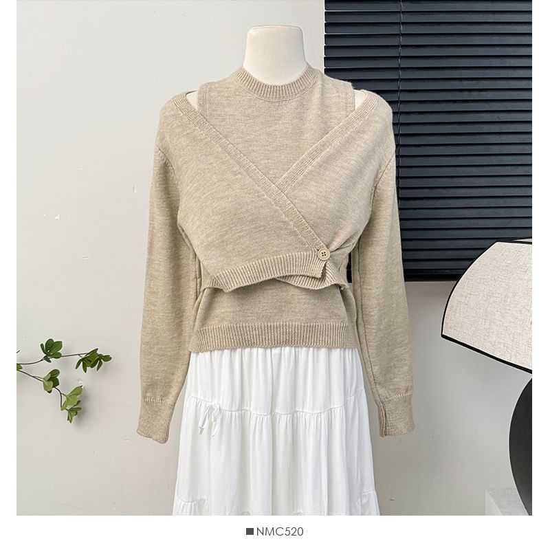 Knit Tank & Cropped Wrap Cardigan Set