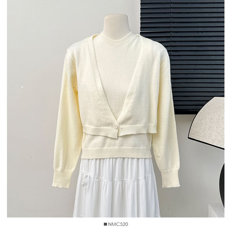 Knit Tank & Cropped Wrap Cardigan Set