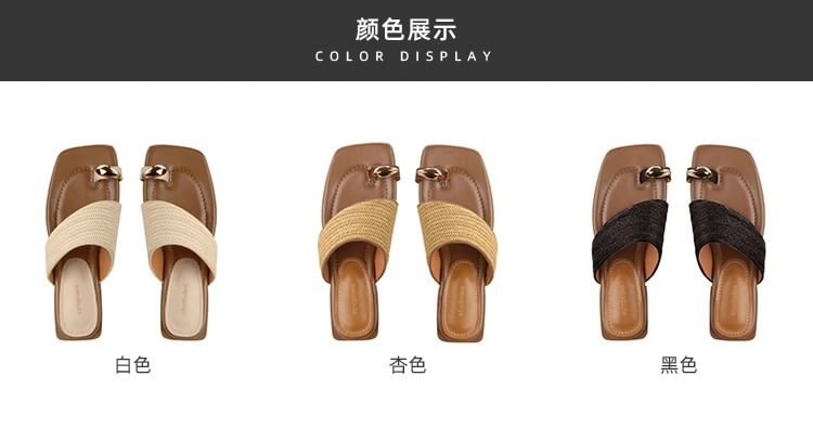 Ring-Toe Slip-On Slide Sandals