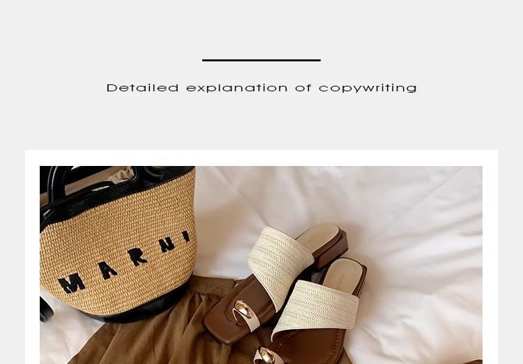 Ring-Toe Slip-On Slide Sandals