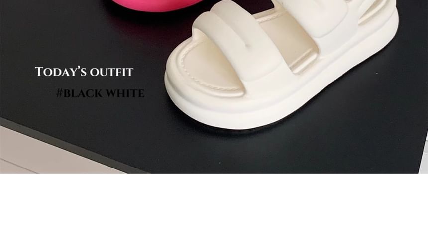 Plain Platform Slingback Sandals