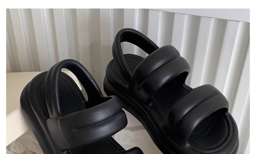 Plain Platform Slingback Sandals