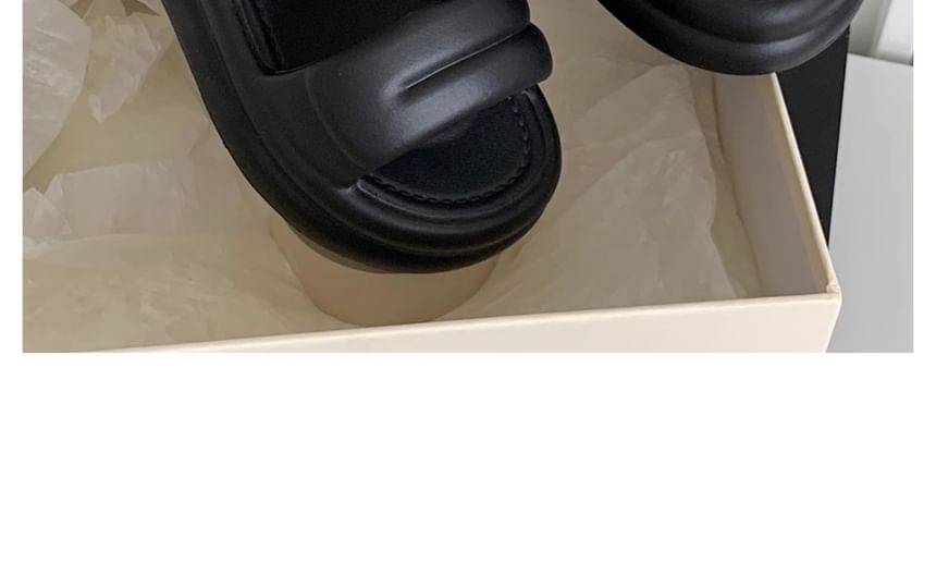 Plain Platform Slingback Sandals