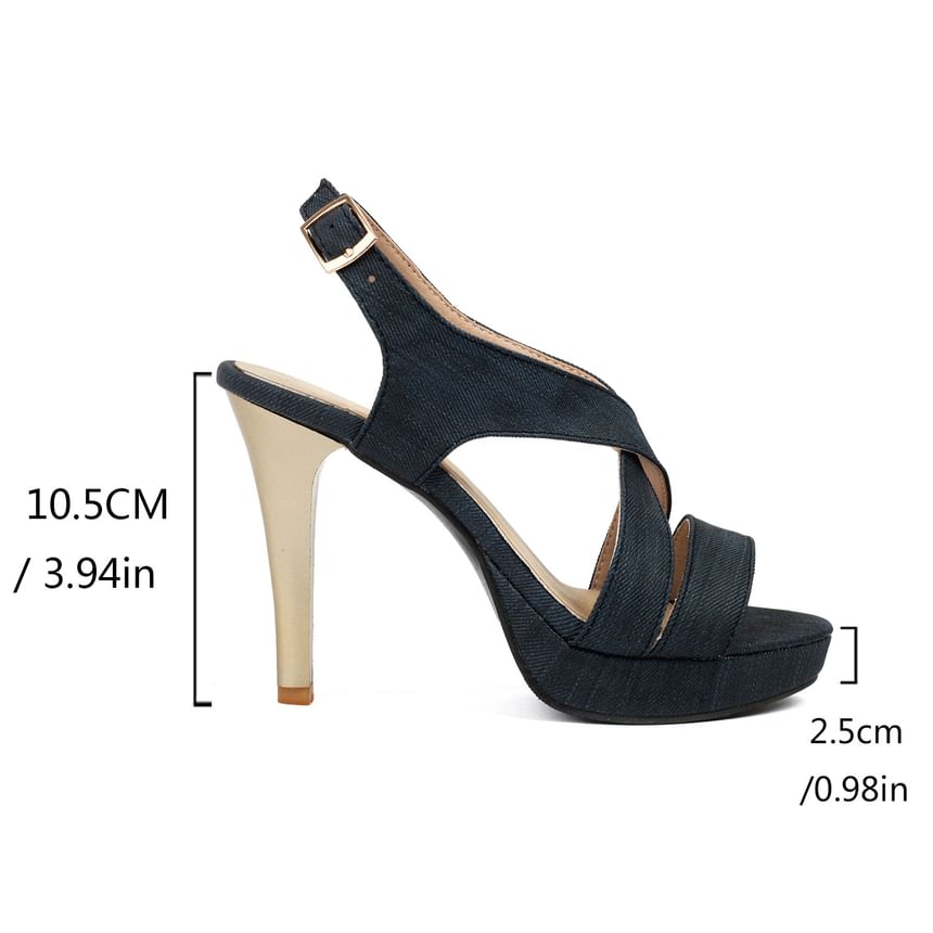 Platform Slingback High Heel Sandals