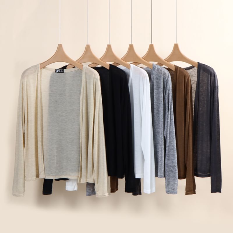 Lightweight Open Front Cardigan