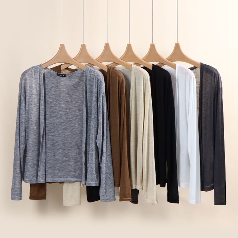 Lightweight Open Front Cardigan