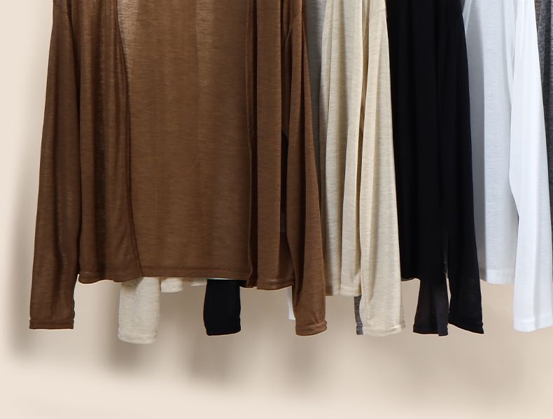 Lightweight Open Front Cardigan