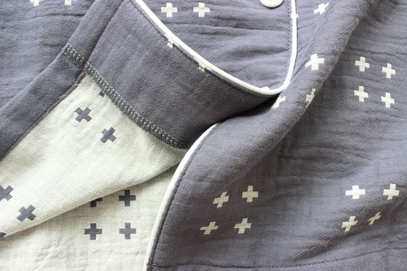 Couple Matching Pajama Set: Long-Sleeve Cross Print Top + Pants (Various Designs)