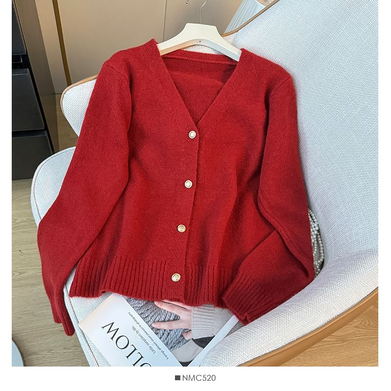 Soft V-Neck Loose Knit Sweater in 8 Colors
