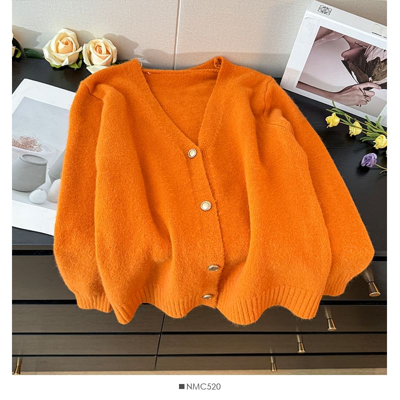 Soft V-Neck Loose Knit Sweater in 8 Colors