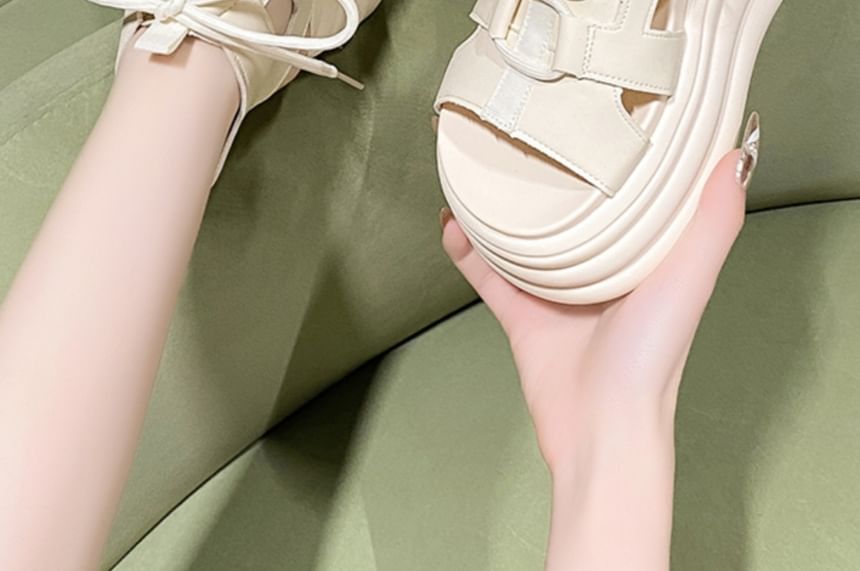 Lace-Up Platform Sandals