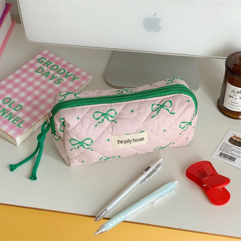 Bow Fabric Makeup Bag (Various Designs)