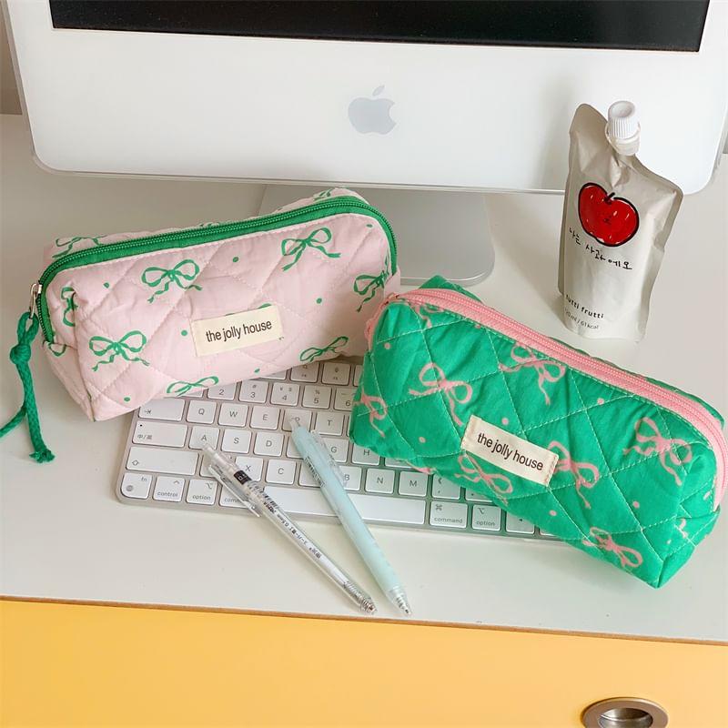 Bow Fabric Makeup Bag (Various Designs)