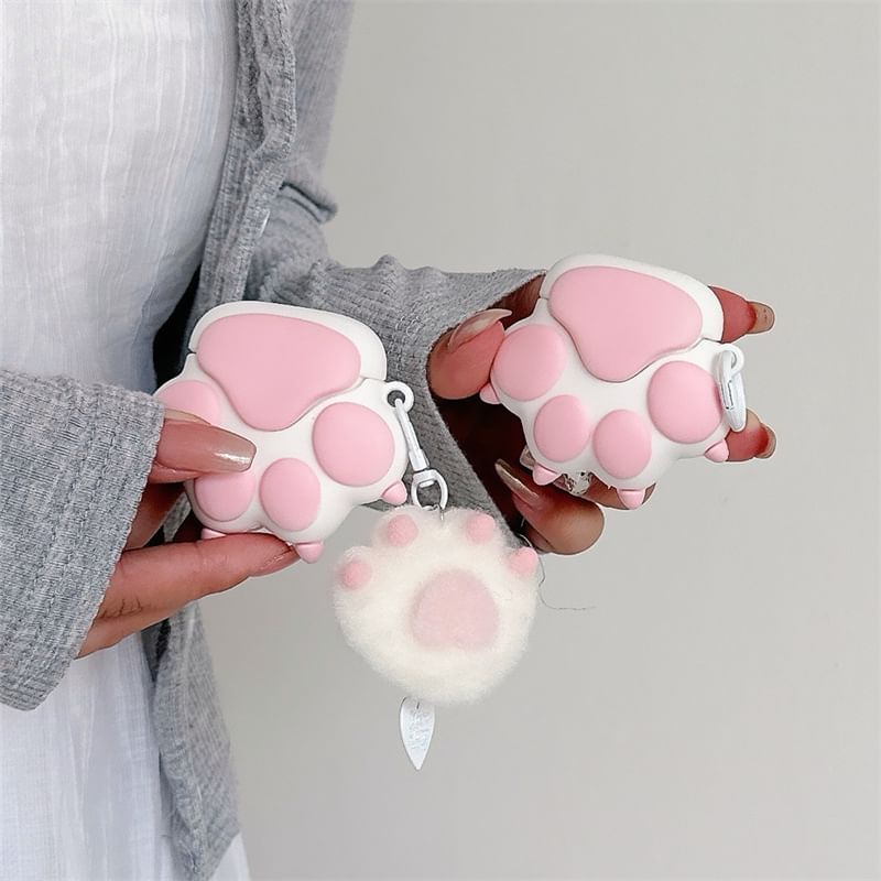 Cat Paw Clip / Charm AirPods / Pro Earphone Case Skin