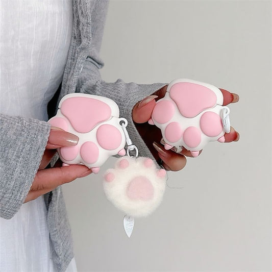 Cat Paw Clip / Charm AirPods / Pro Earphone Case Skin
