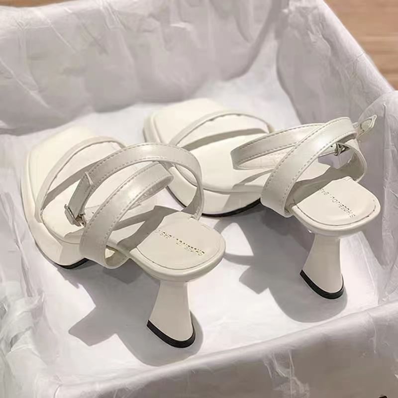 High Heel Plain Sandals