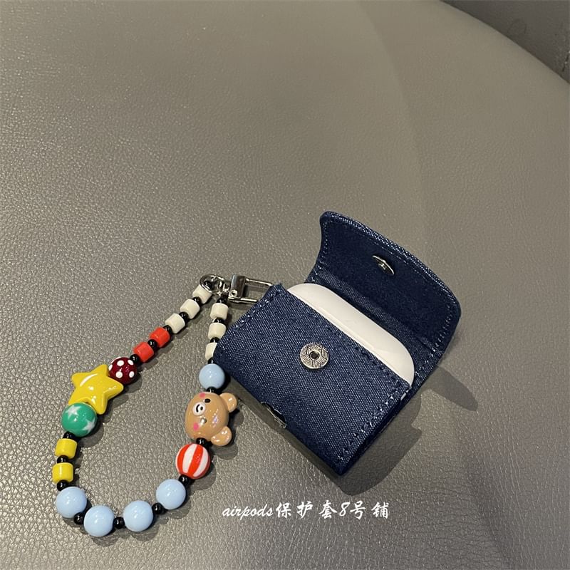 Dog Embroidered Denim AirPods / Pro Earphone Case Skin