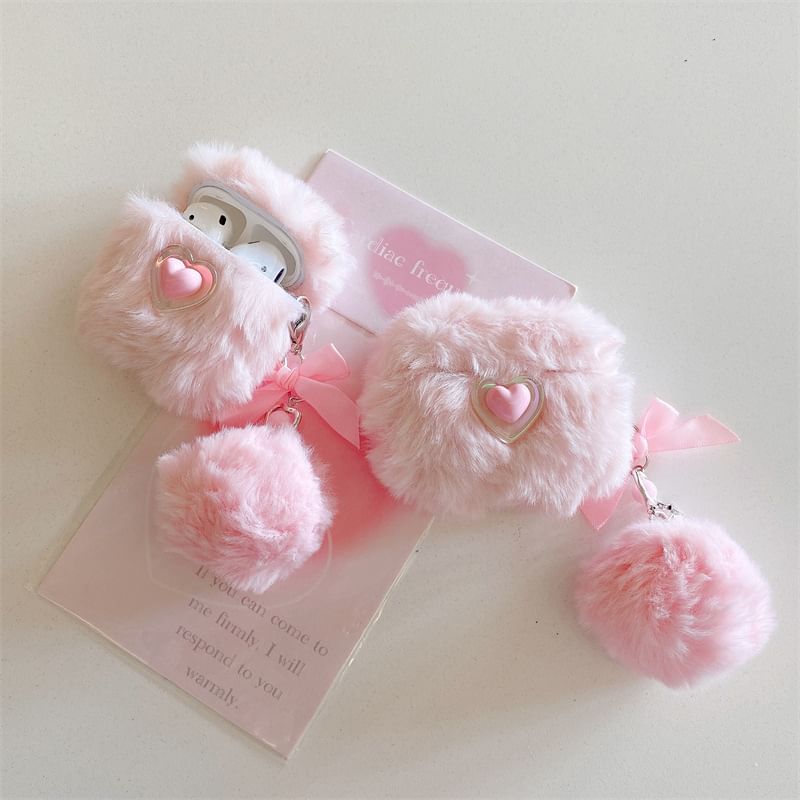 Heart Chenille AirPods / Pro Earphone Case Skin