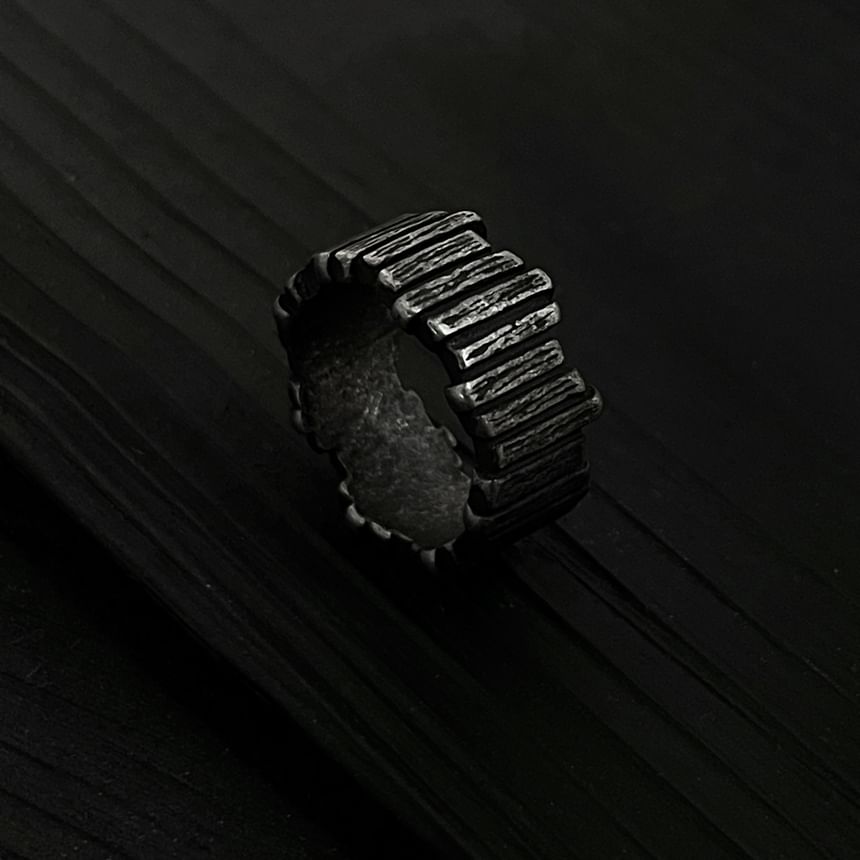 Irregular Textured Stainless Steel Ring